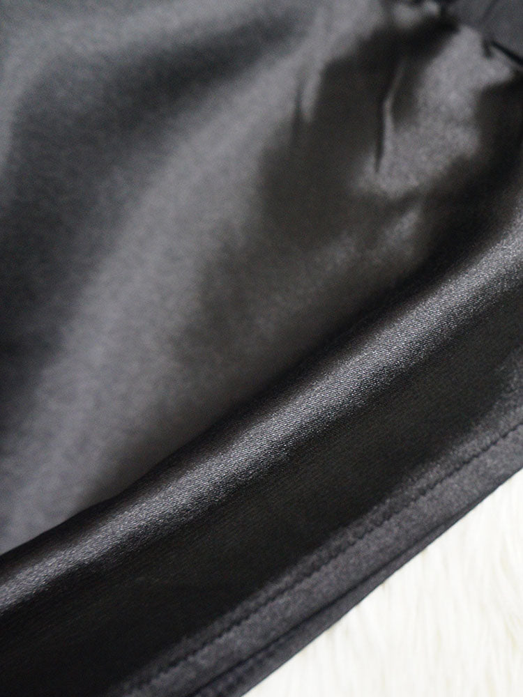 Irregular Loose Batwing Sleeve Silky Button-Up Blouse