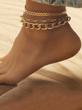 Vintage-Fußkettchen mit dicker Kette 