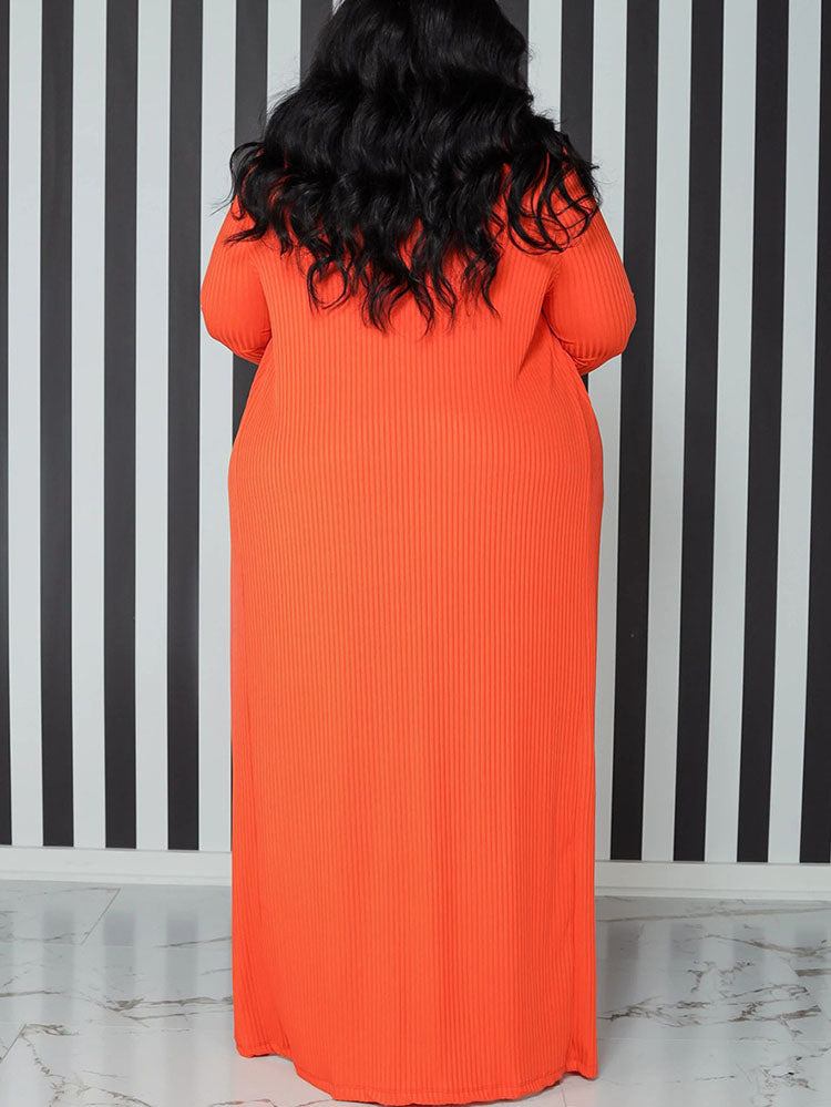 Two Piece Plus Size Solid Color Tube Dress Cardigan Set