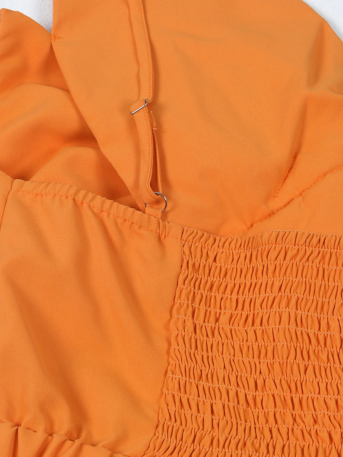 One-Shoulder Ruched Petal Cutout Dress