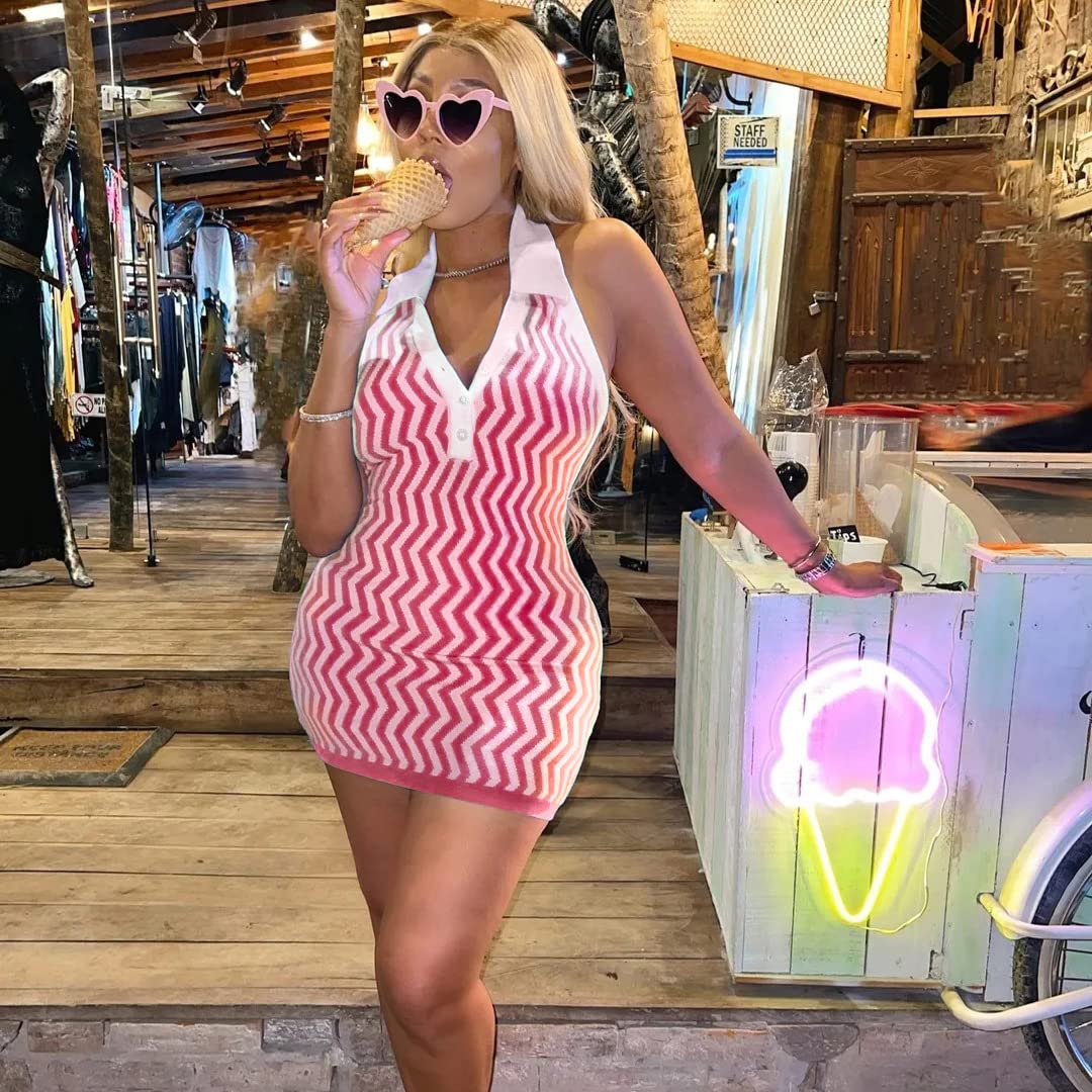 Sleeveless V Neck Mini Dress