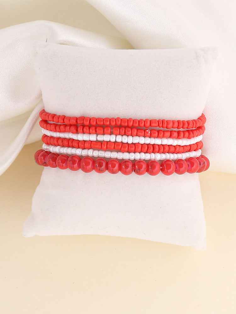 Boho Multilayer Multicolor Beads Bracelets Set