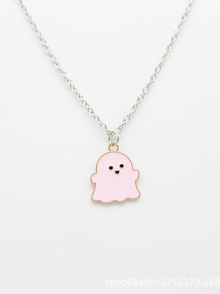 Halloween Funny Cartoon Ghost Necklace