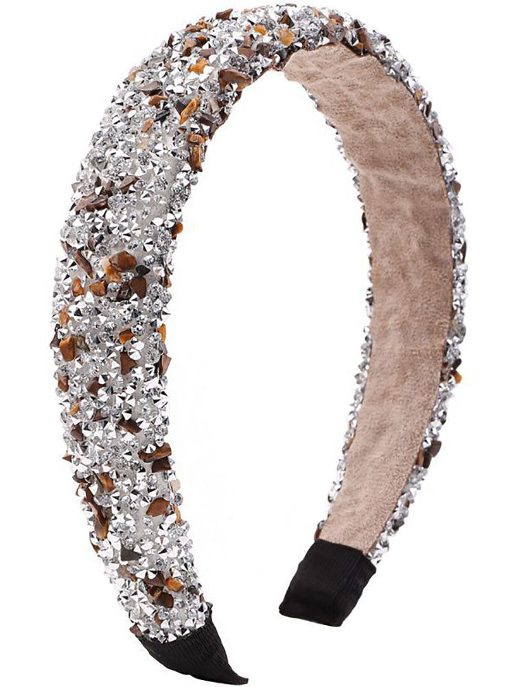 Vintage Colorful Rhinestone Sponge Headbands