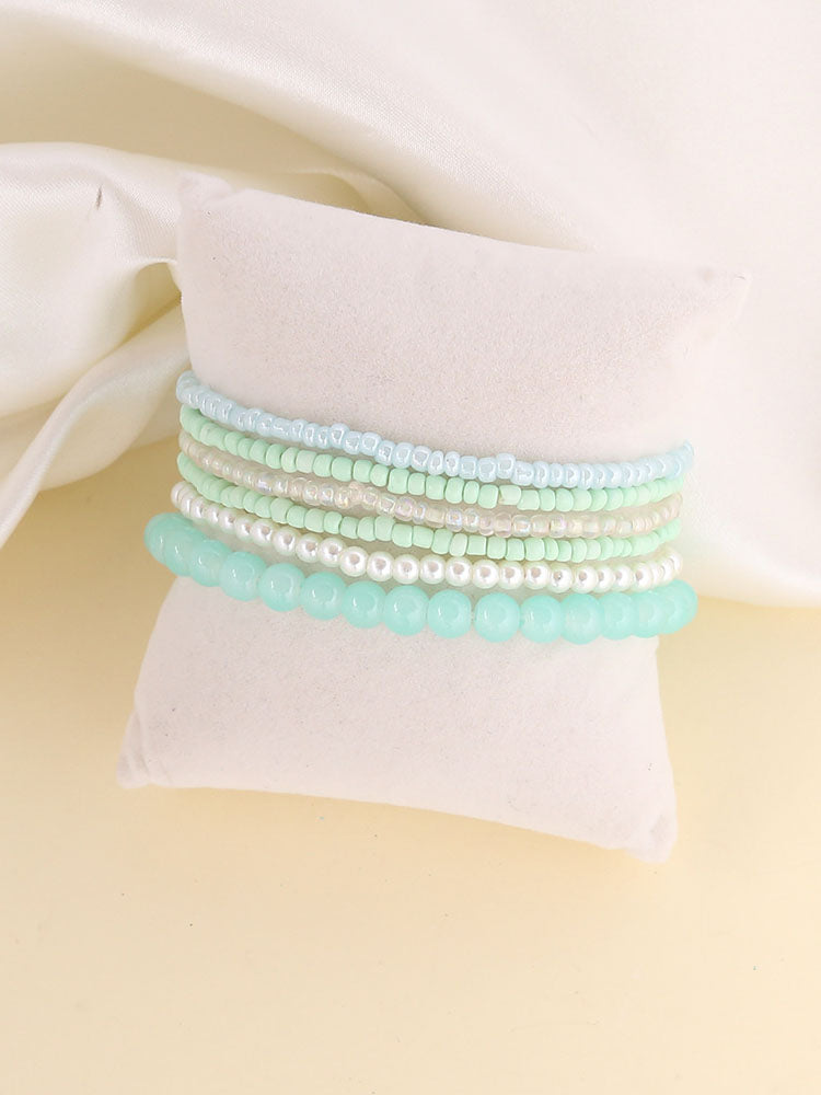 Boho Multilayer Multicolor Beads Bracelets Set