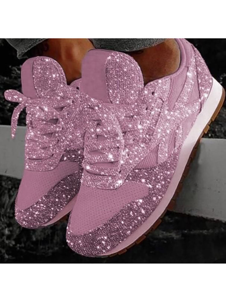 Glitter Round Toe Sequined Sneaker