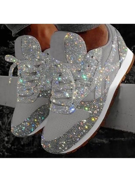 Glitter Round Toe Sequined Sneaker 750