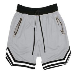 Mens Workout Training Shorts with Zipper Pocket