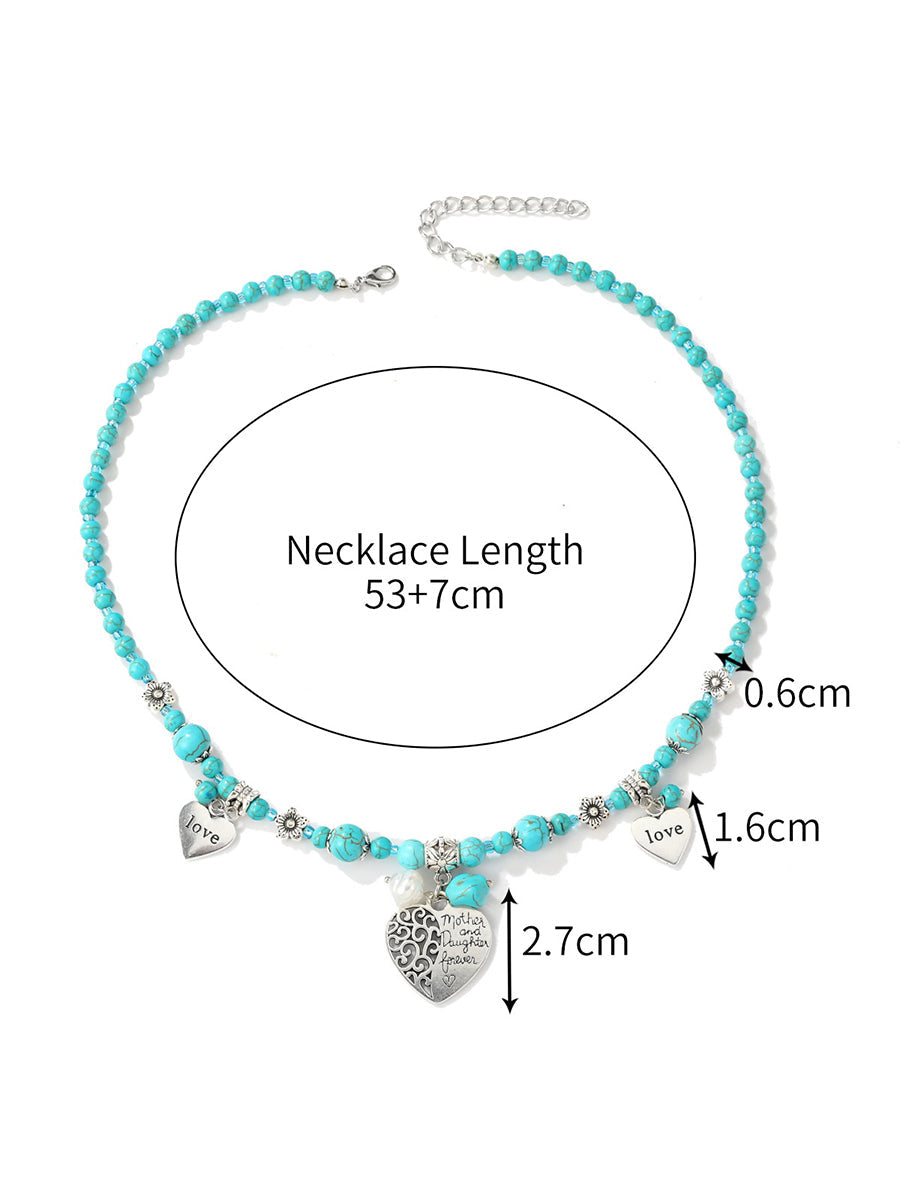 Bohemian Turquoise Earring Bracelet Necklace Sets