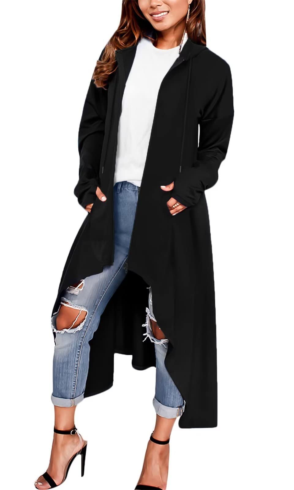 Asymmetric Long Sleeve Sweatshirts Tunic Top