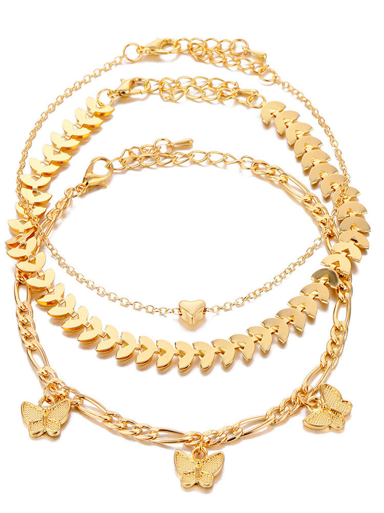 Multilayer Chian Bracelets Anklet