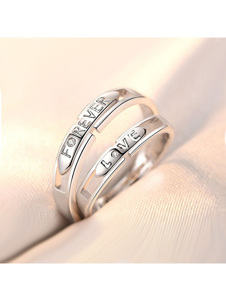 Minimalist Couple Plain Rings