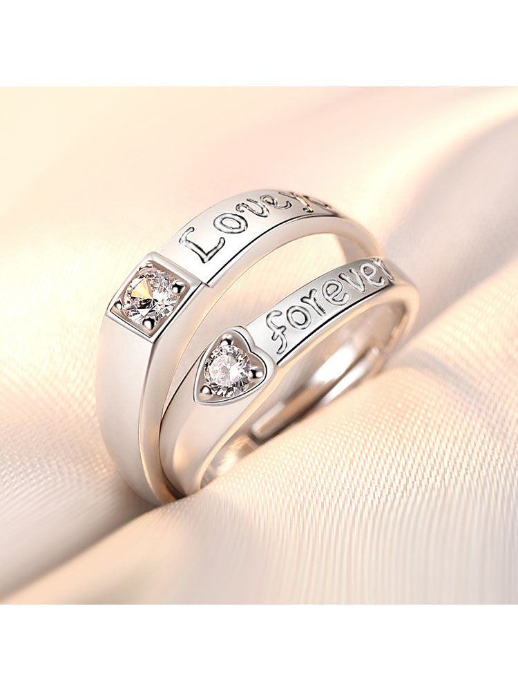 Minimalist Couple Plain Rings