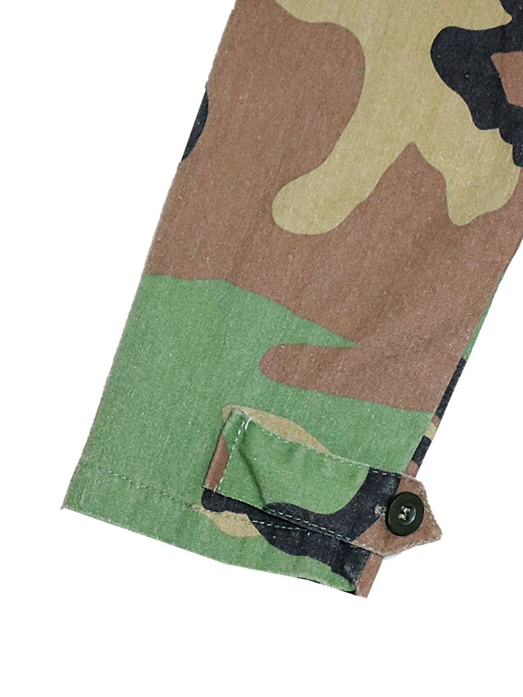 Two-Piece Camouflage Print Long Sleeve Midi Skirt Set