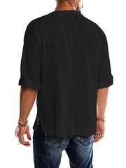 Mens Short Sleeve Drawstring Top