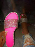 Rhinestone Flat Slide