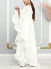 Elegant One-Shoulder Sleeveless Ruffle Jumpsuit