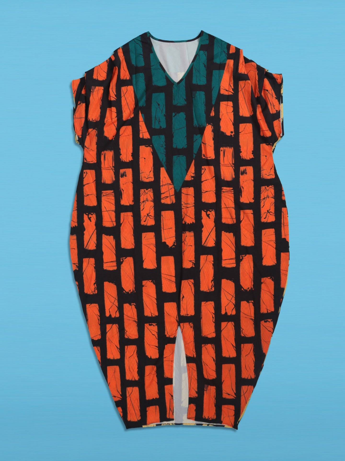 Sleeveless Color Block Split Loose Dress