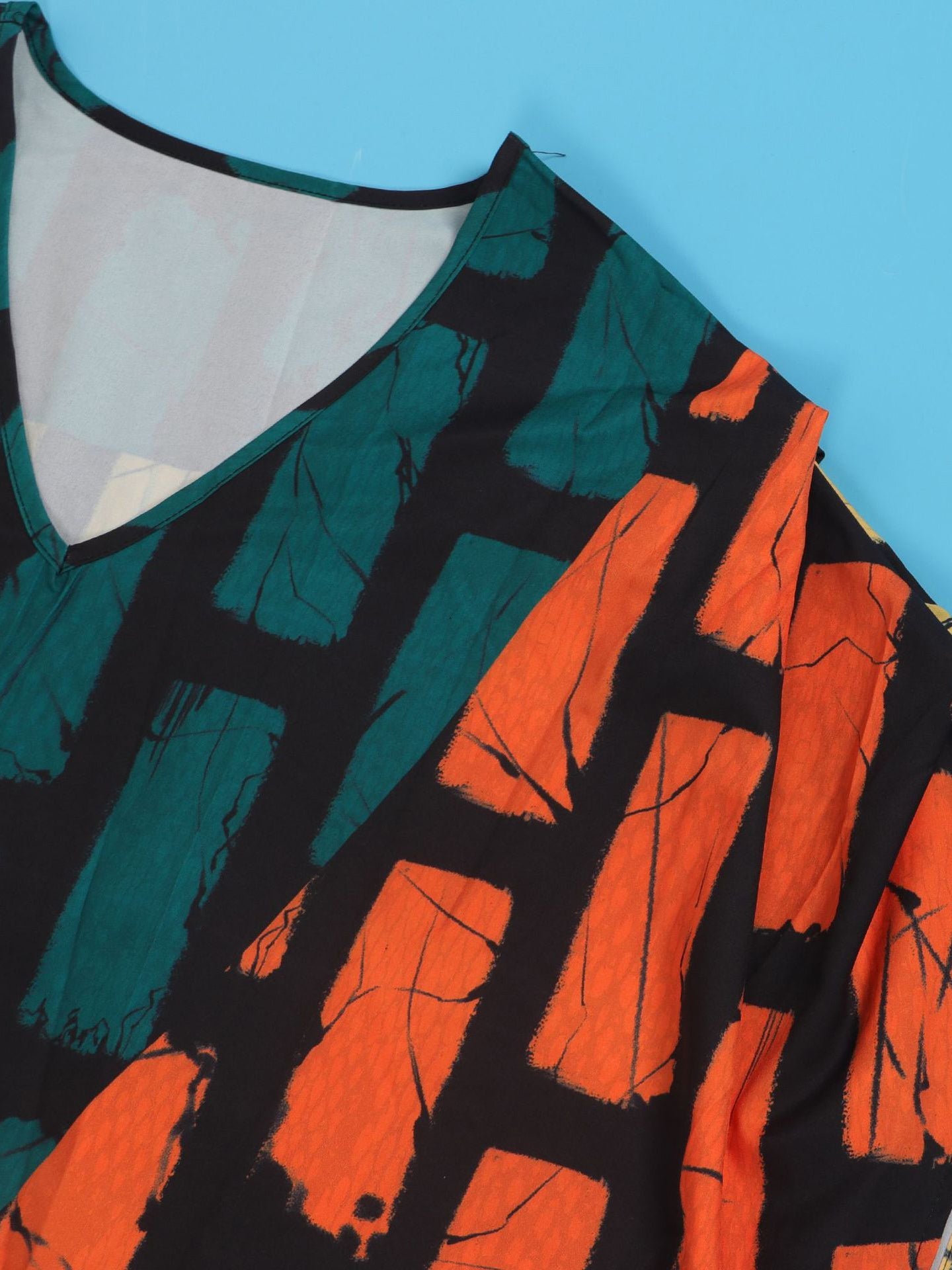 Sleeveless Color Block Split Loose Dress