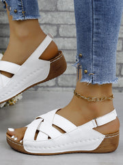 Hollow Out Wedge Heel Sandal