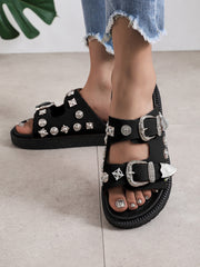 Studded Metal Rivet Flat Slide