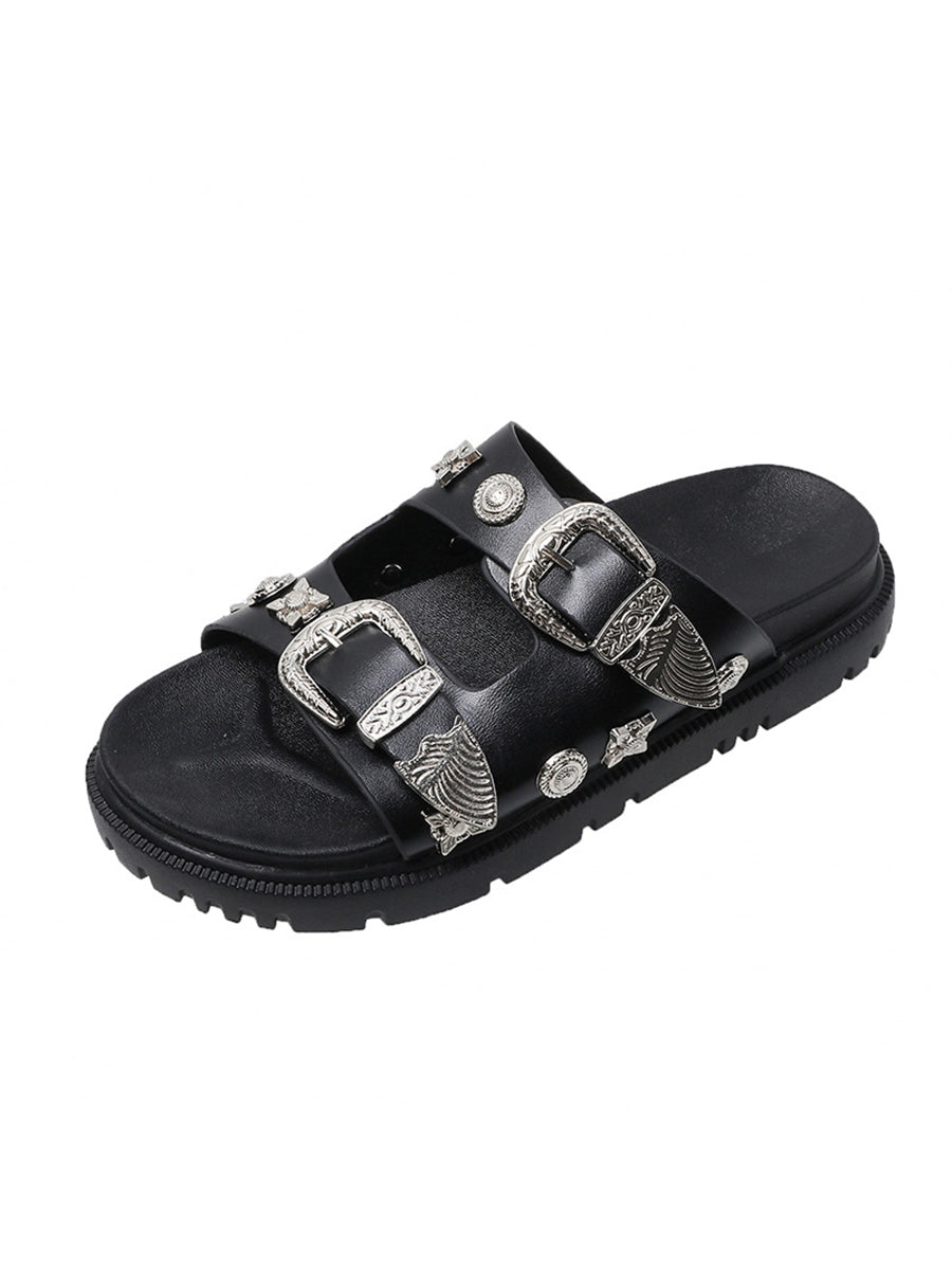 Studded Metal Rivet Flat Slide