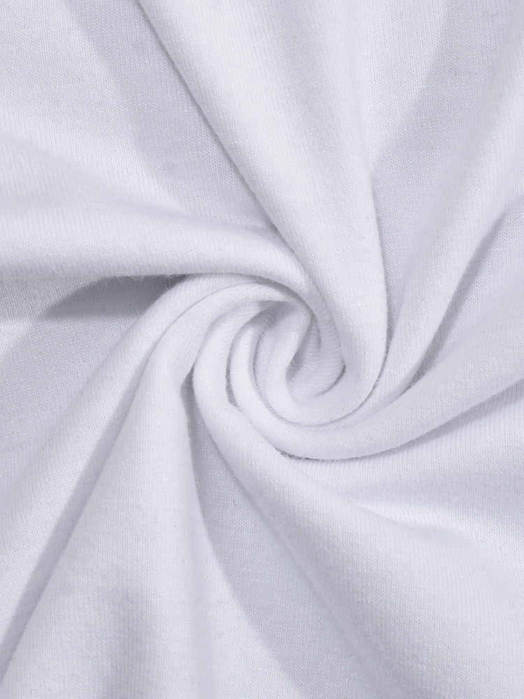 Two-Piece Cross Print Loose Crop Top and Pleated Skirt Set