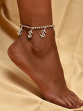 Strass-Fußkettchen mit Dollarzeichen 