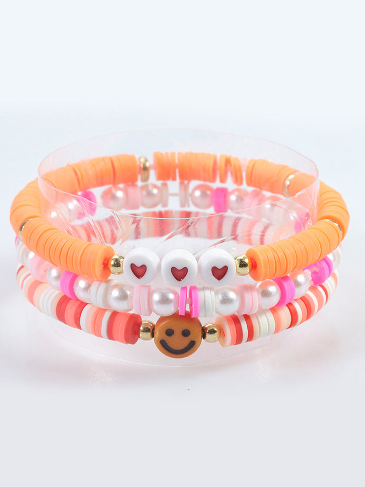 Multicolor Letter Bead Bracelet Polymer Clay Set