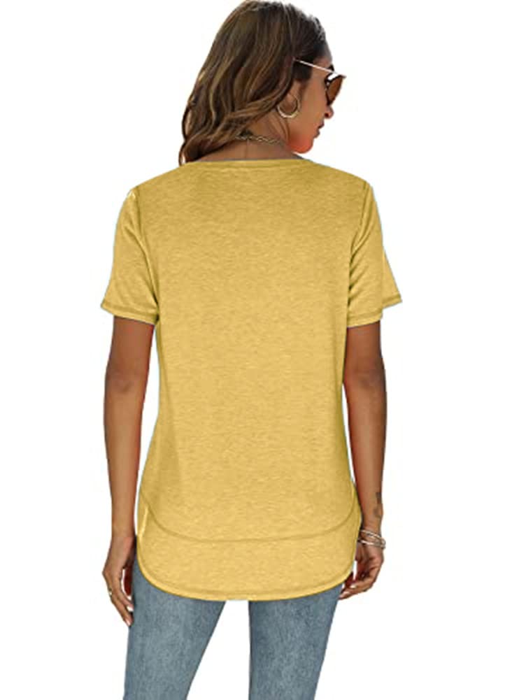 Short Sleeve Crewneck Side Split Top