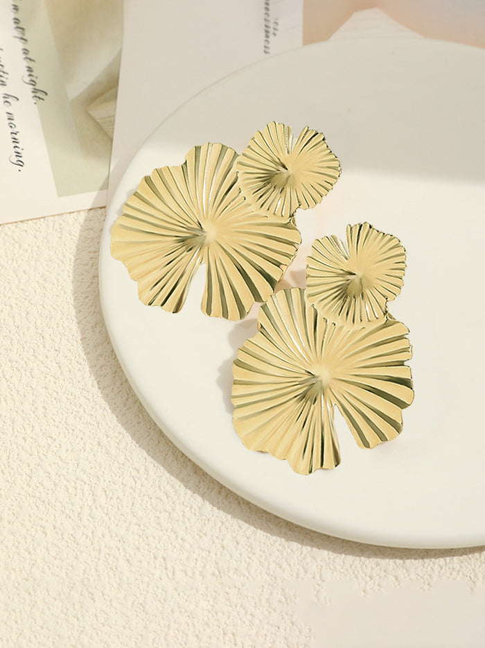 Metallic Flower Earrings