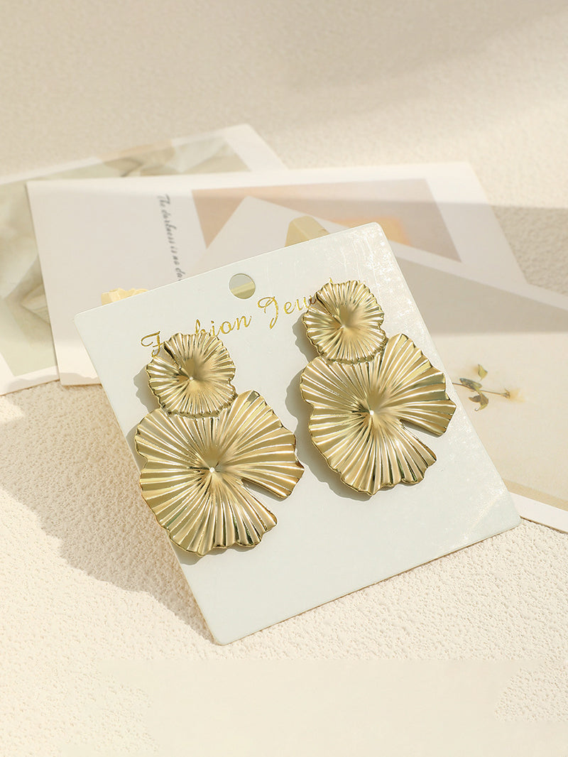 Metallic Flower Earrings