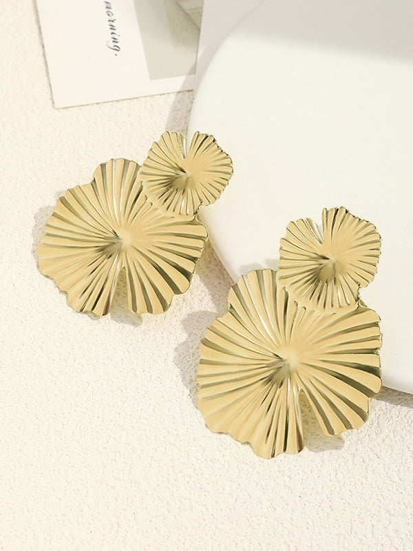 Metallic Flower Earrings