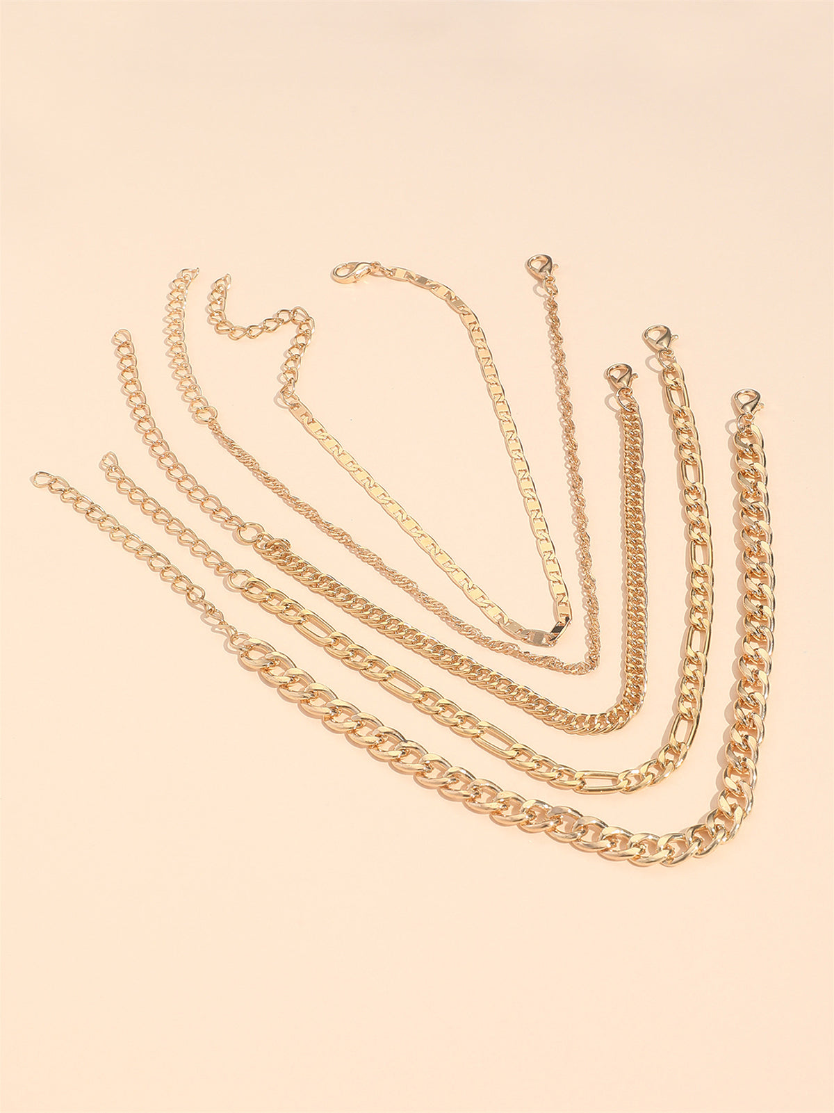 Minimalist Vintage Snake Chain Ankle Bracelet Set