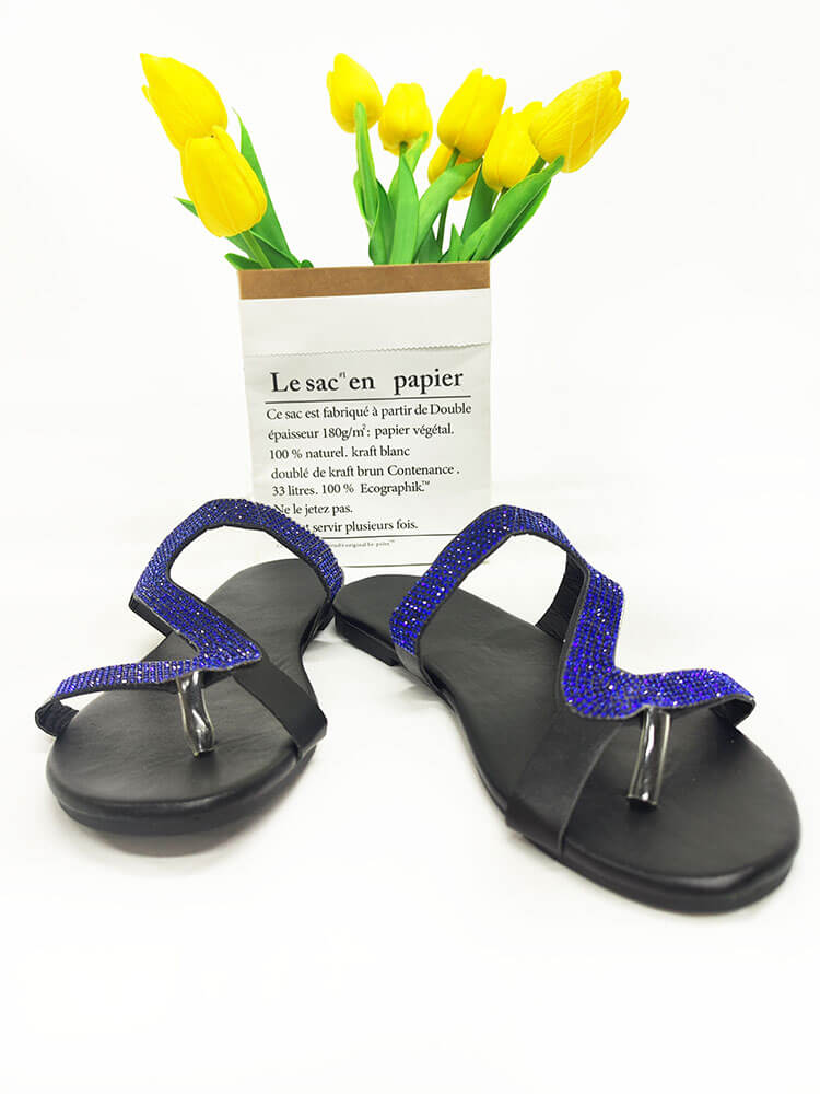 Rhinestone Patchwork Flip Flop