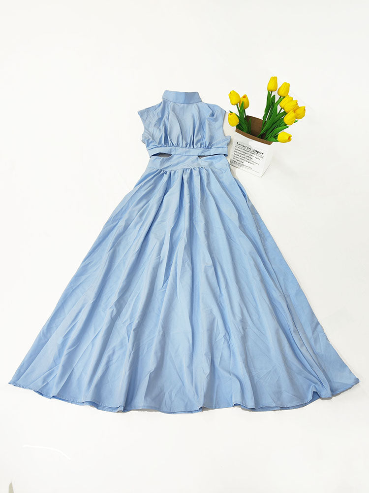 Sleeveless Cut Out Bodycon Maxi Dress