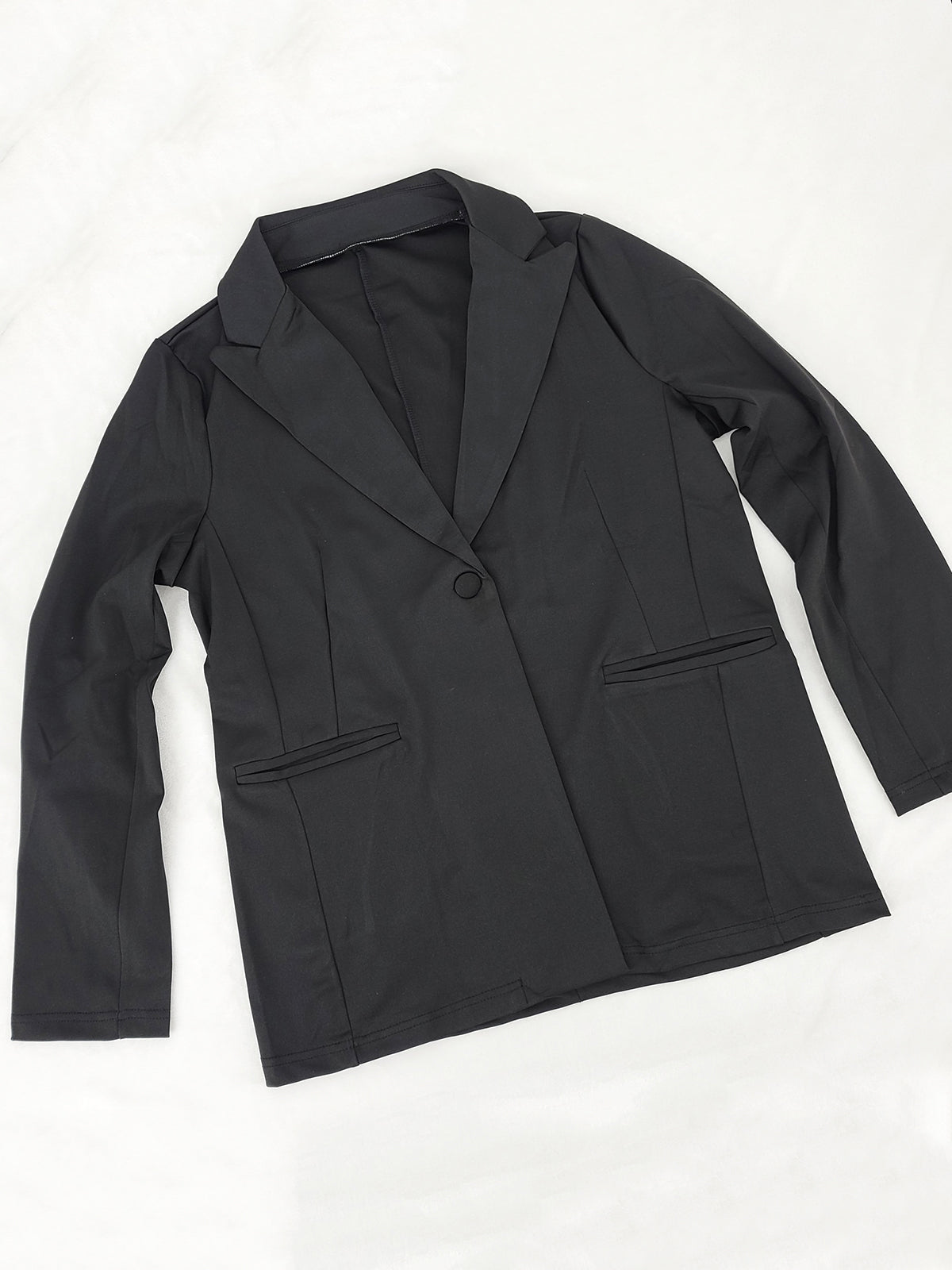 Two Piece Long Sleeve Blazer Shorts Pant Set