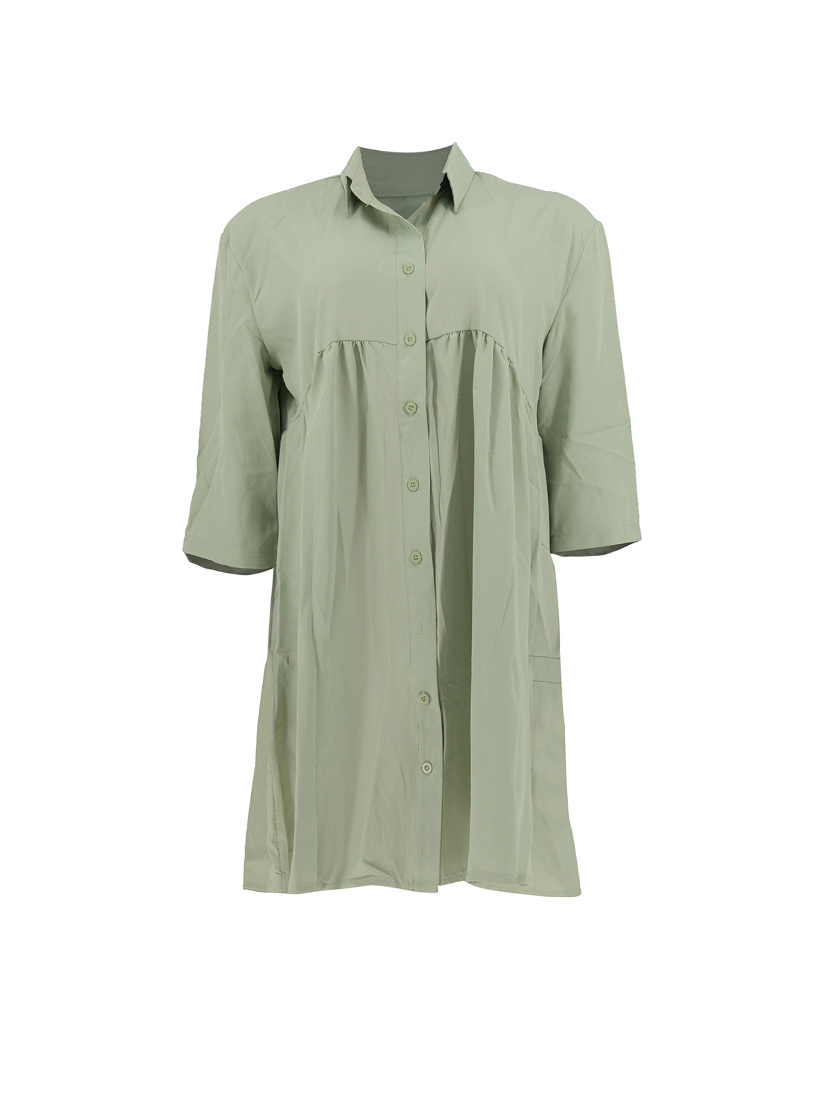 Short Sleeve Ruffle Swing Mini Dress