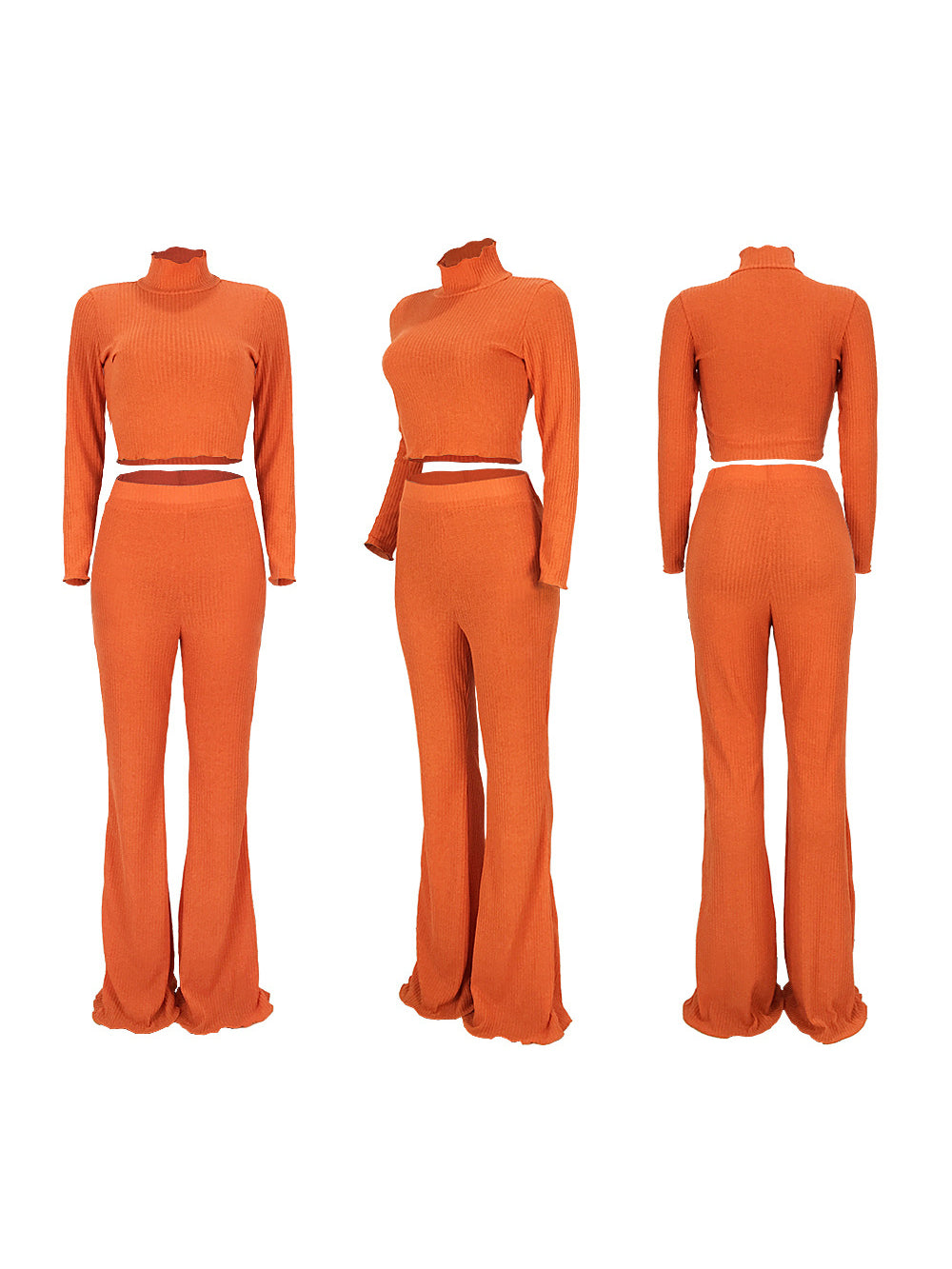 Turtleneck Knit Sweater Set