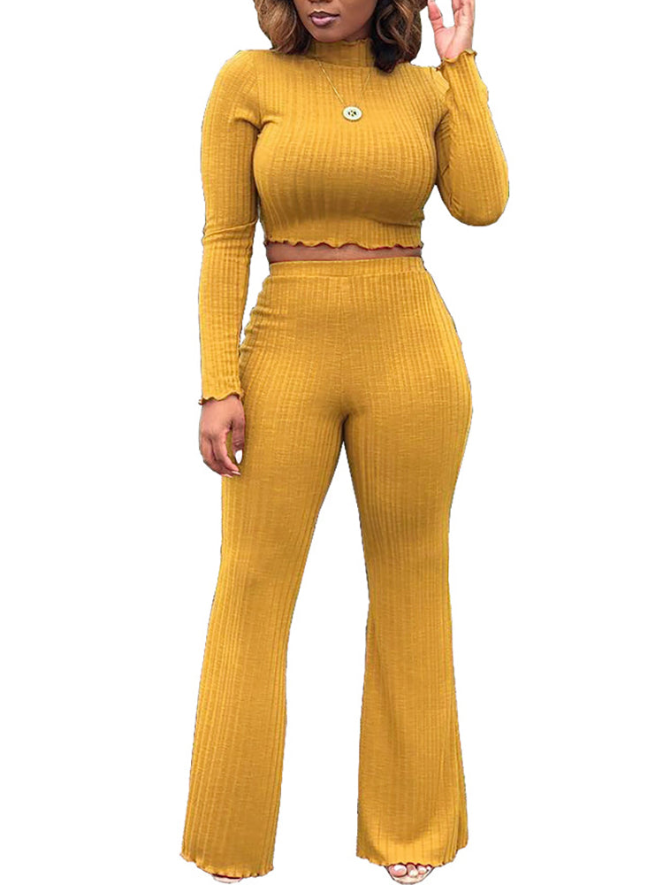 Turtleneck Knit Sweater Set