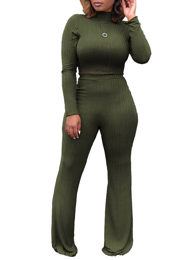 Turtleneck Knit Sweater Set