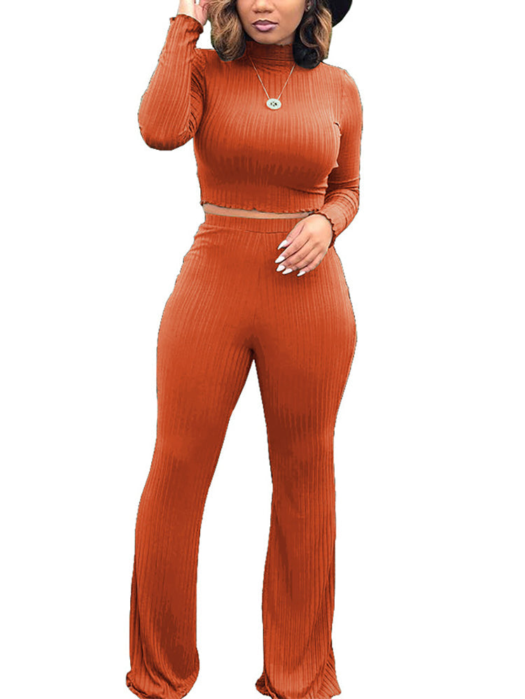 Turtleneck Knit Sweater Set