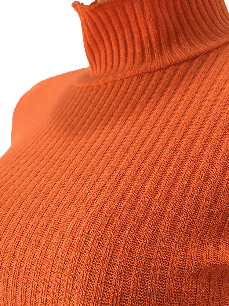 Turtleneck Knit Sweater Set