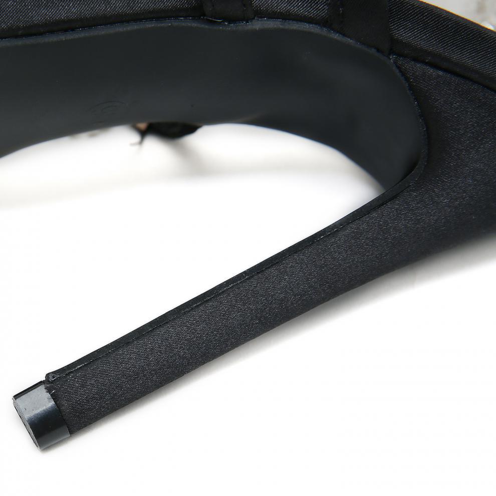 Rhinestone Fringe Ankle-Wrap Stiletto Heels