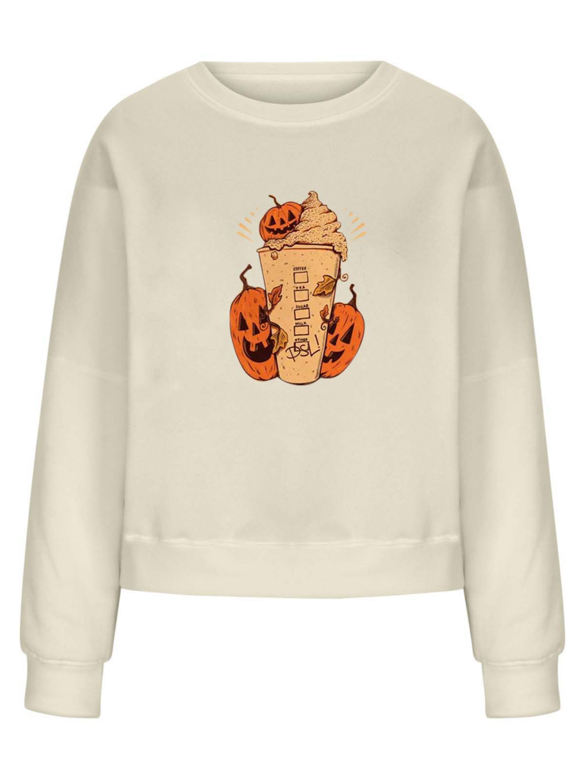 Halloween Fun Print Oversized Sweatshirt