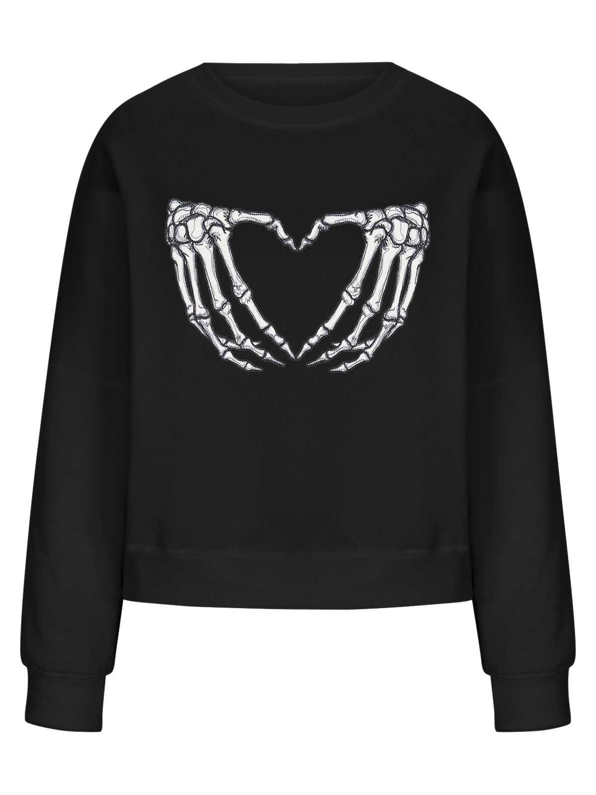 Halloween Skeleton Paw Print Oversized Sweatshirt