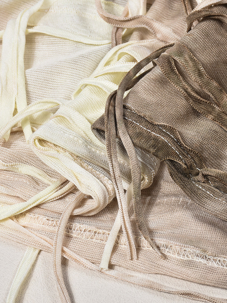 Halloween Fringe Crop Top Tie-Dye Set