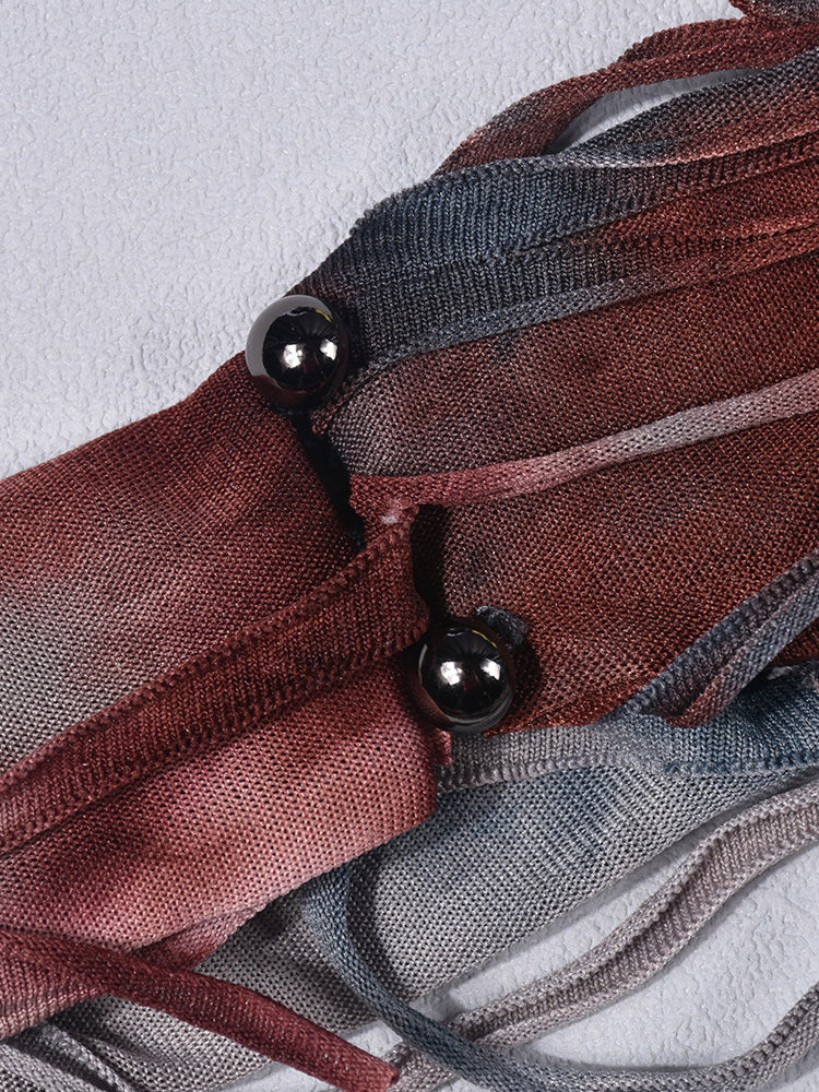 Halloween Fringe Crop Top Tie-Dye Set