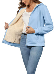 Fleece  Zip Up Lined Hoodie