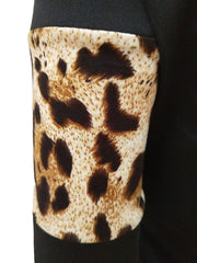 Two Pieces Leopard Camouflage Print Patchwork Sweatsuits